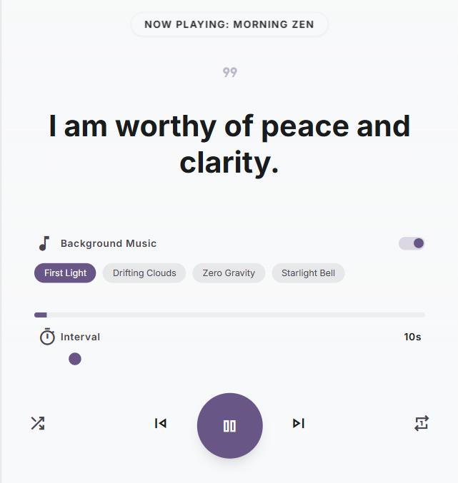 MindLoop Affirmation Preview